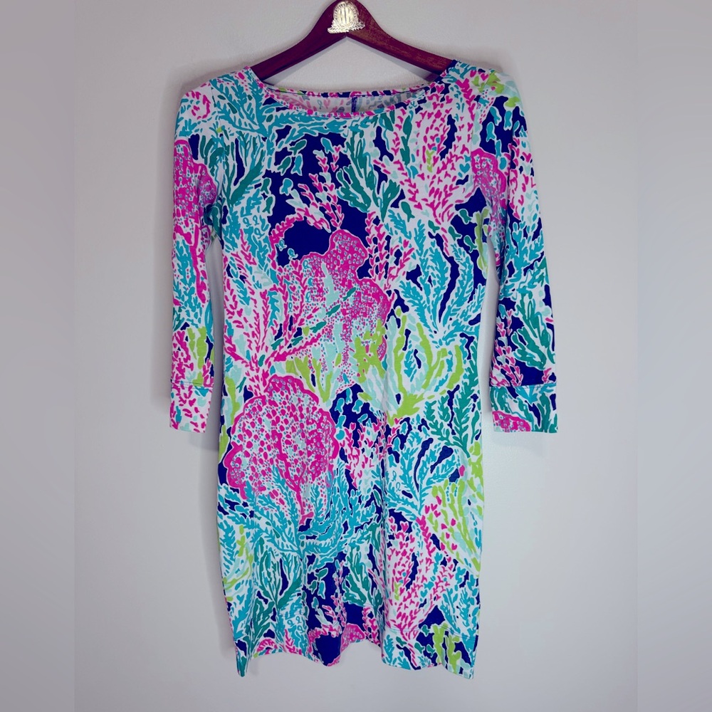 Lilly Pulitzer Colorful Coral Reef Print Shift Dress in size XXS